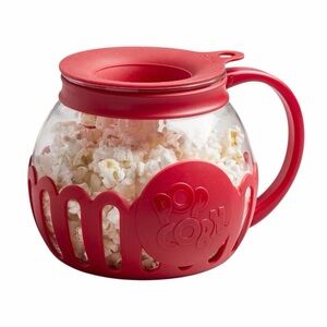Tasty Mini Glass Microwave Popcorn Popper